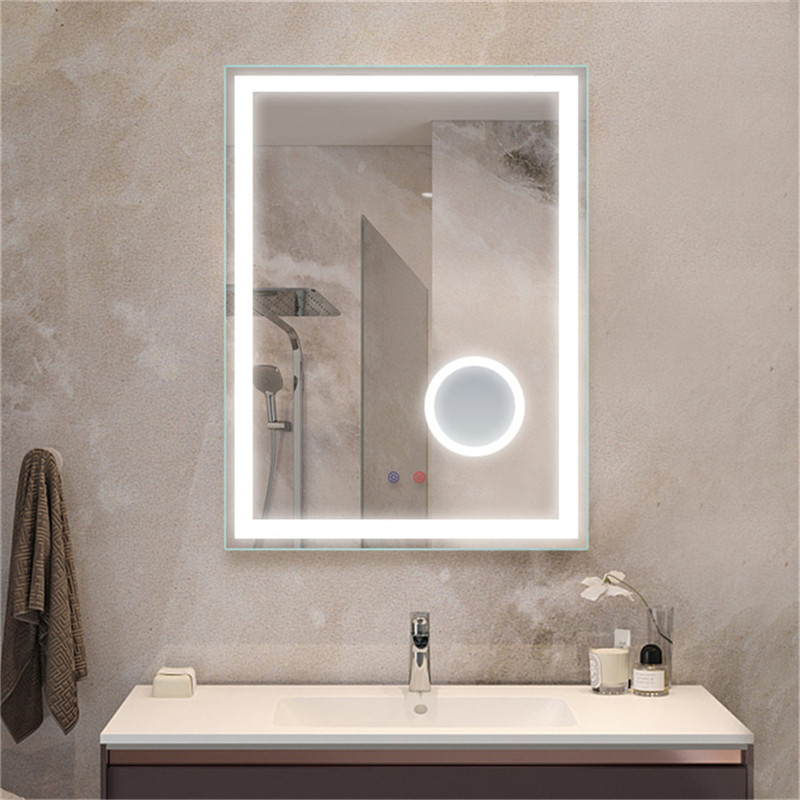Hjemmeindretning spejlet spejl med spejle, vinduesdekorationsspejl med 5X forstørrelsesspejl